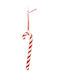 Hanging Ornament Cane Plastic Red 4.4x15.6cm