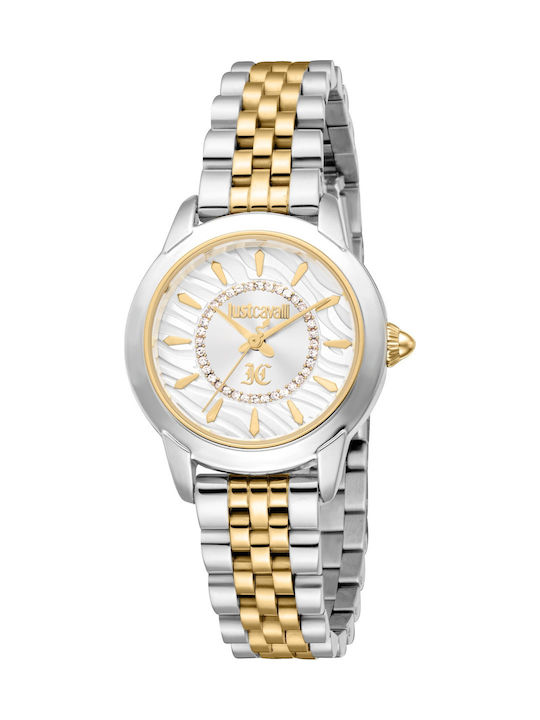 Just Cavalli Animalier Γυναικείο Ρολόι 30mm Μπα...