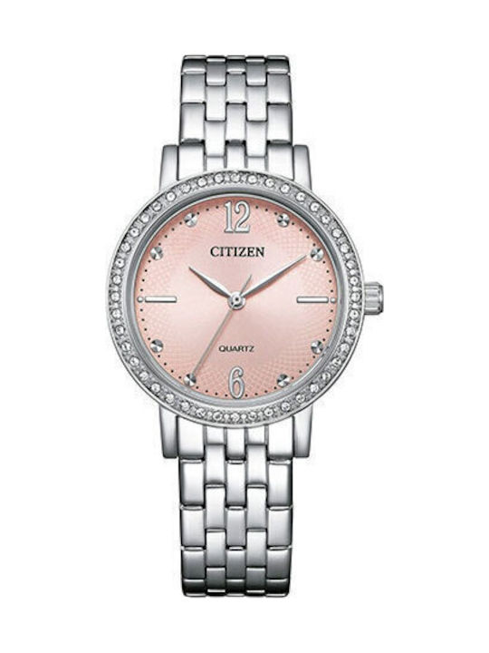 Citizen Γυναικείο Ρολόι 31mm Μπαταρίας με Ασημί...