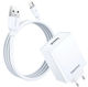 Remax Ladegerät mit USB-A Anschluss und Kabel Micro-USB 12W Weißs (RP-U95 Kiddy)