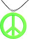 Hippie Neon Grüne Halskette Accessoire