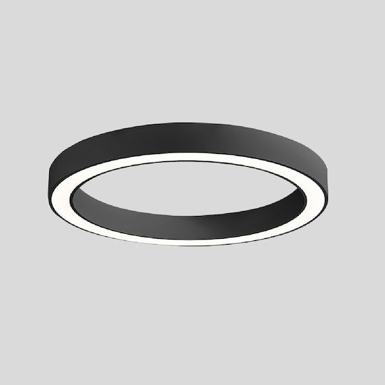 Sun Light Πλαφονιέρα Οροφής 80εκ. Μαύρη με Ενσωματωμένο LED και Τηλεχειριστήριο