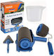Stencil Set Filling Reservoir Container Roller Narrow Areas Corner Brush Extendable Arm Blue