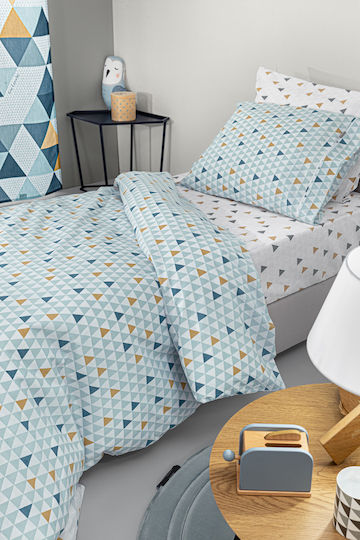 Guy Laroche Kids Duvet Cover Single Cotton Aqua 165x225cm