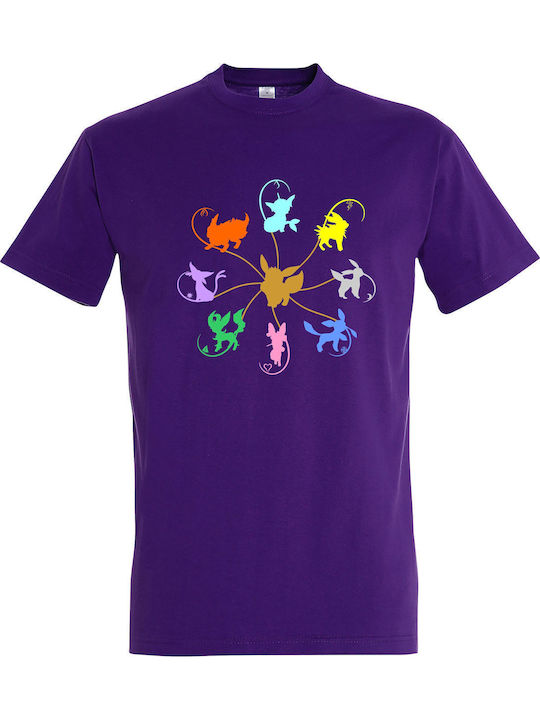 Tricou pentru copii Dark Purple Eevee Evolution Pokemon