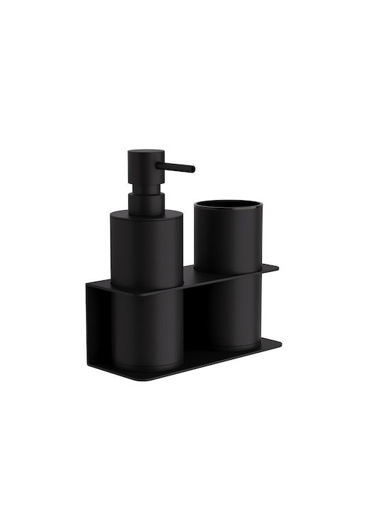 Pam & Co Set Montat Pe Perete De Accesorii Pentru Baie Metalic Negru Pam & Co Set Montat Pe Perete De Accesorii Pentru Baie Metalic Negru