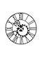 Inart Grana Wall Clock Metallic Black 60x3cm