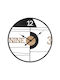 Inart Divoso Wanduhr Metallisch Schwarz 60x3cm