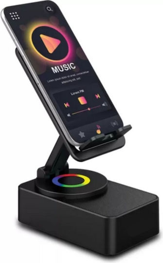 5in1 Black Mobile Charging Stand Speaker