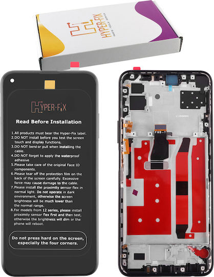 Hyper Fix Οθόνη με Μηχανισμό Αφής και Πλαίσιο για Huawei P40 Lite 5G (Μαύρο)