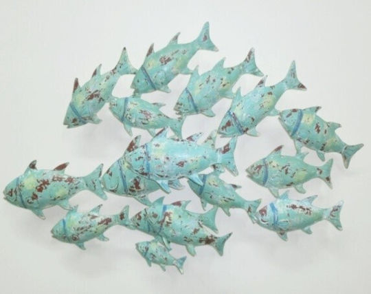 Metall Fisch Wanddekoration 109x11,5x56cm