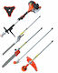 AWTools AW70005 Garden Multi Tool Gasoline 4 in 1 Chainsaw Lawnmower Hedge Trimmer Attachment Extension