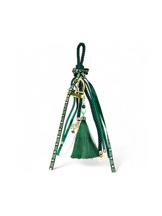 Tassel Lucrat manual Suspendata Amulet cu dorințe Verde 1buc