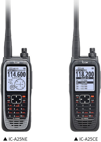 Icom IC-A25CE Airband VHF 6W με Μονόχρωμη Οθόνη