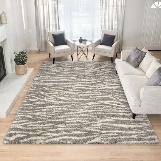 Saray Home Χαλί Ορθογώνιο Shaggy Μπεζ-γκρι 160x220cm