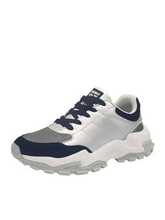 Damen Anatomisch Chunky Sneakers Silber