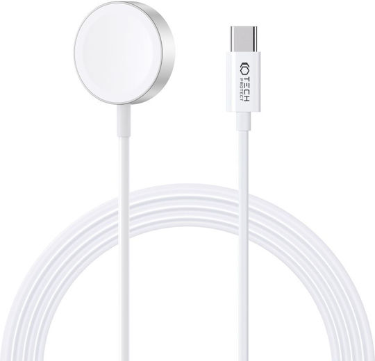 Tech-protect Ultraboost Magnetic Inductive Charger Usb-c Connector Apple Watch 1.2m White