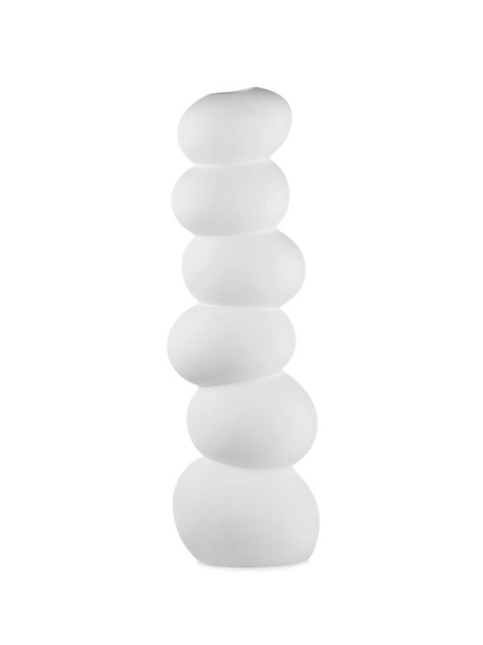 Fankon Flowers Decorative Vase Lipa White 12x12x45cm
