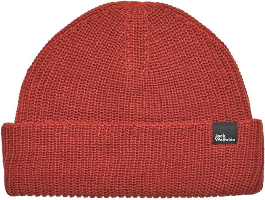 Beanie Unisex Σκούφος Πλεκτός σε Πορτοκαλί χρώμα