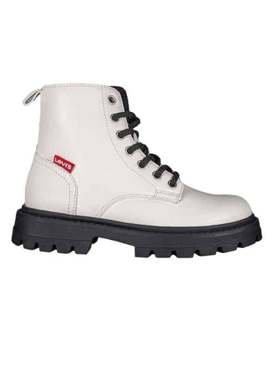 Levi's Pasadena Kids Boots with Zipper White