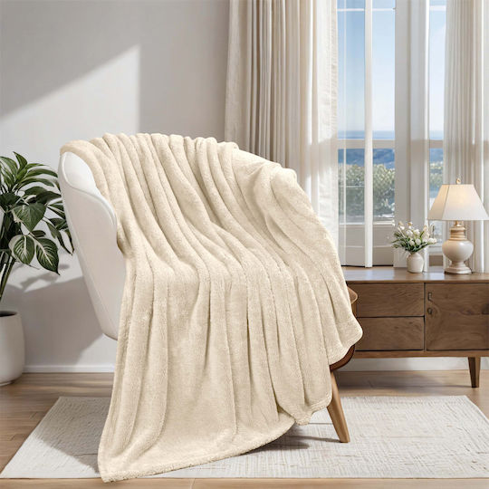 Astron Italy Armchair Fur Throw 130x160cm Ecru