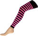 Carnival Striped Leggings Black Fuchsia Clown C-71388