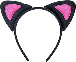 Black Pink Cat Ears Headband 31004