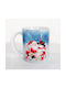 Santa Claus and Snowman Christmas Mug Multicolored