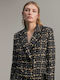 Lola Casademunt Lang Damen Gekreuzt Blazer Black/Gold