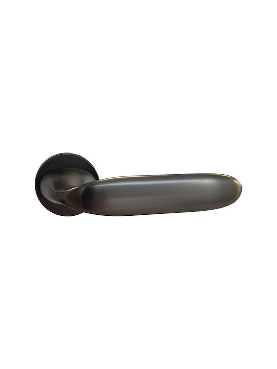 Deco Ceramica Lever Front Door with Rosette Right with Rosette Anthracite