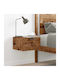 Wooden Bedside Table Old Wood 34x30x20cm
