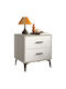 Bedside Table Merrano Wooden Beige 40x40x48cm E7420,3