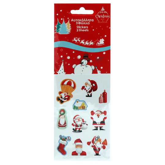 Luna Χριστουγεννιάτικα Aufkleber mit Design Άγιου Βασίλη Weihnachtsmannfiguren