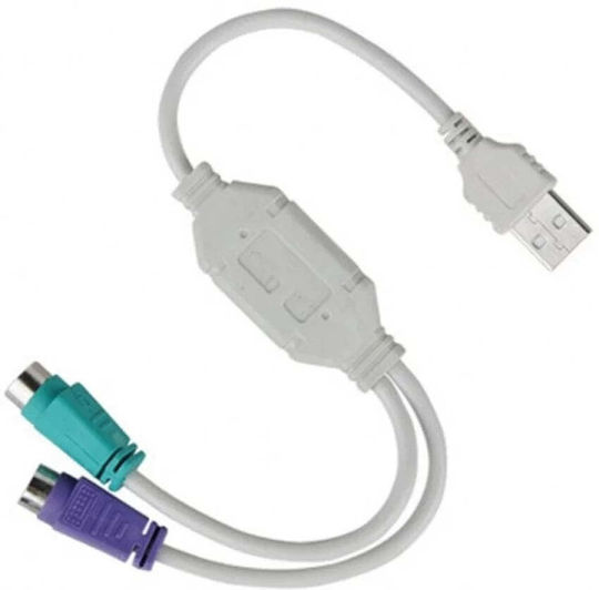 Ps2 USB Cable Cord Adapter Keyboard Mouse PS2 Interface Built-in USB Controller Support PS2 Port