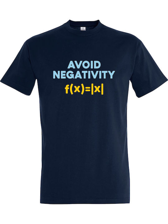 Avoid Negativity Geek Math T-shirt Navy Μπλε Βα...