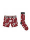 Men's Boxer Red with Patterns