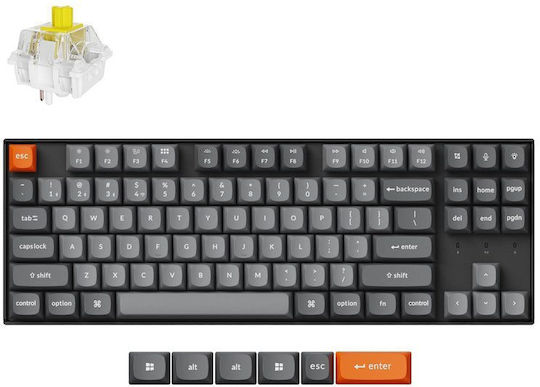 Keychron K8 Max K8M-B4 Wireless Gaming Mechanical Tenkeyless Keyboard with Keychron Super Banana Switches and RGB Lighting English US