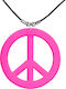 Hippie Neonpinke Halsketten-Accessoire