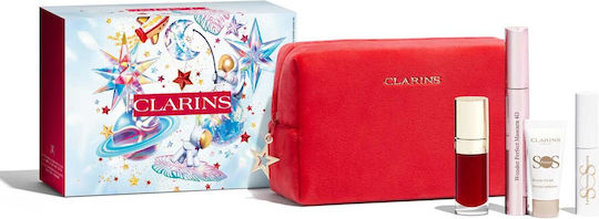 Clarins Wonder Perfect Σετ Μακιγιάζ για Μάτια & Χείλη με Νεσεσέρ 3τμχ