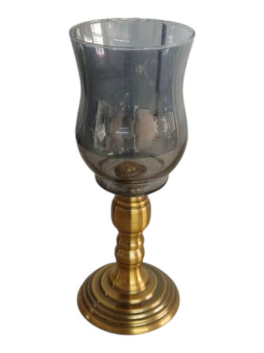 Karvounis Glass Candle Holder with Antique Gold...
