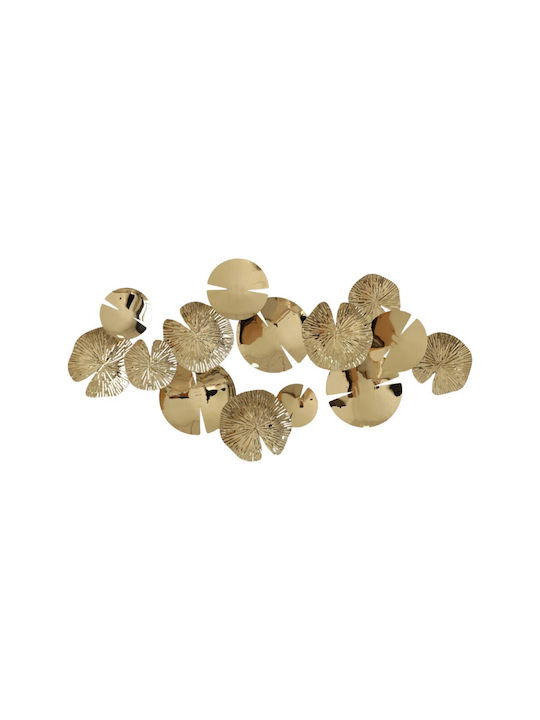 Inart Wall Decor Lily Gold Metallic 130x8x70cm