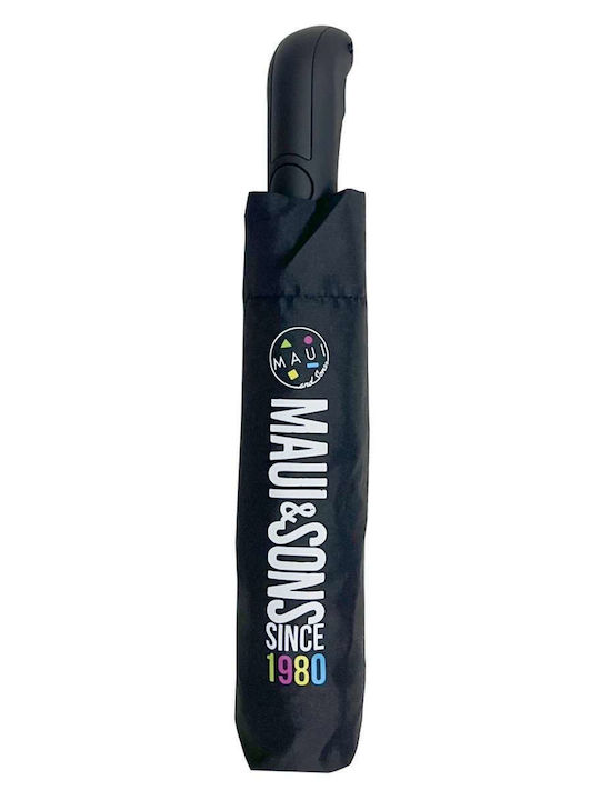 Maui & Sons Windproof Automatic Umbrella Compact Black Maui & Sons Windproof Automatic Umbrella Compact Black