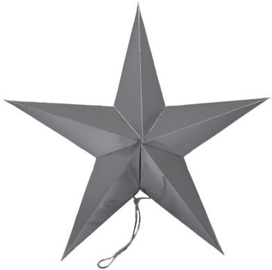Keroplast Crăciunesc Decorativ Suspendata Stea Hârtie Argintiu 60buc 1buc