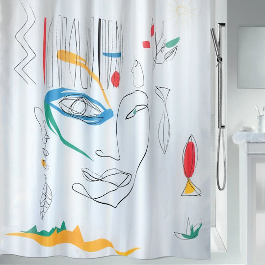 Spirella Faces Shower Curtain 180x200cm Faces