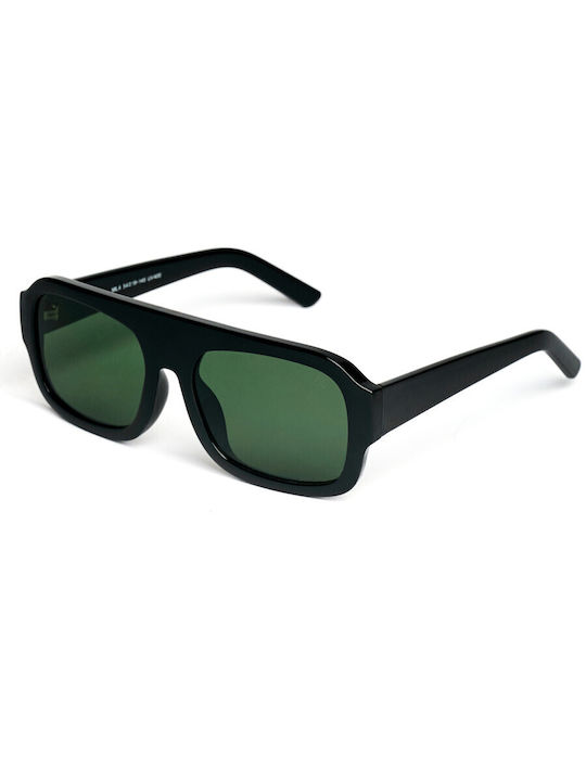 AV Sunglasses Mila Unisex Γυαλιά Ηλίου με Μαύρο Κοκκάλινο Σκελετό και Πράσινο Φακό