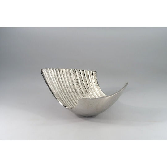 Karvounis Bol Decorativ Aluminiu Argintiu 25x22x16cm 1buc