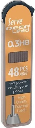 Serve 48 Pencil Leads Thickness 0.3mm Type HB Yellow
