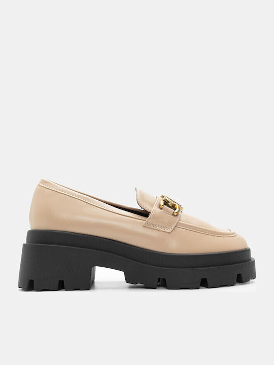 Γυναικεία Loafers σε Μπεζ Χρώμα