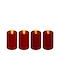 Decorative Lamp Wax Polish Red 4pcs