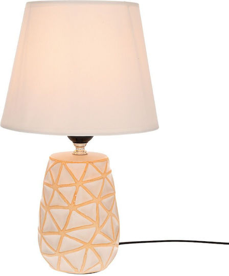 Iliadis Ceramic Table Lamp with White Shade and Base